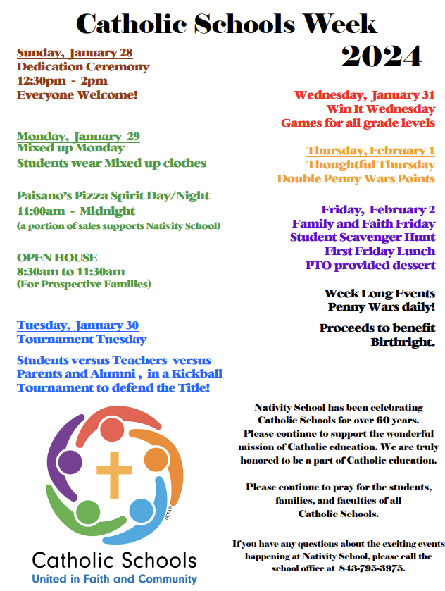 LATEST EVENTS Nativity Catholic School